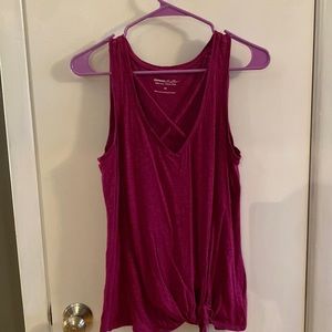 Magenta EXPRESS Tank with Cross Cross Neck